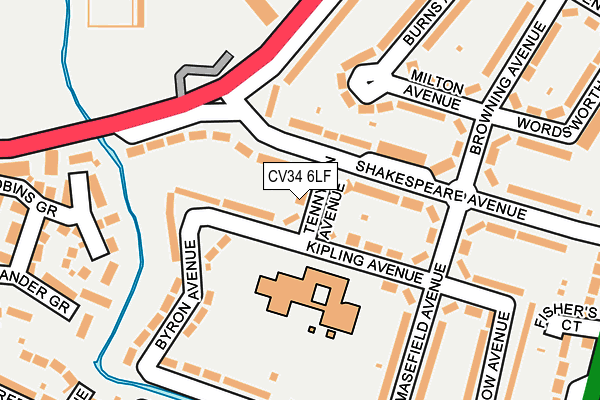 CV34 6LF map - OS OpenMap – Local (Ordnance Survey)