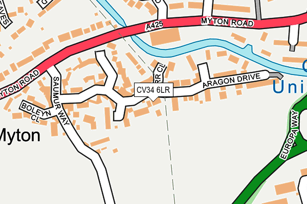 CV34 6LR map - OS OpenMap – Local (Ordnance Survey)