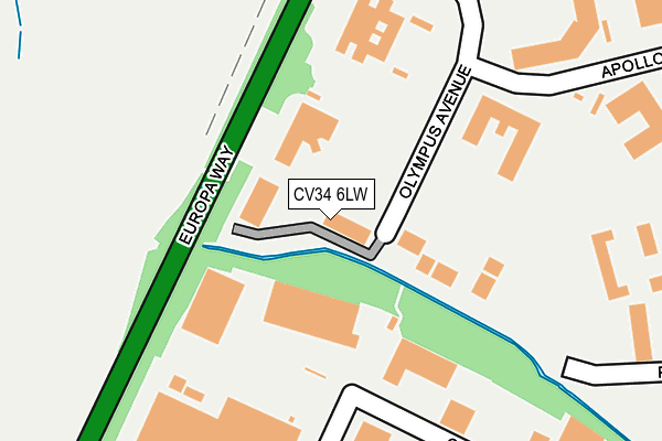 CV34 6LW map - OS OpenMap – Local (Ordnance Survey)