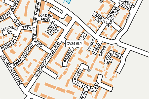 CV34 6LY map - OS OpenMap – Local (Ordnance Survey)