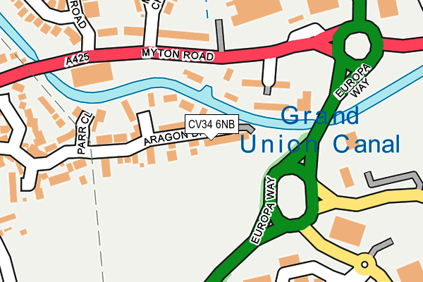 CV34 6NB map - OS OpenMap – Local (Ordnance Survey)