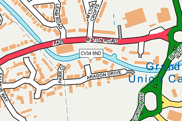 CV34 6ND map - OS OpenMap – Local (Ordnance Survey)