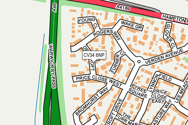 CV34 6NP map - OS OpenMap – Local (Ordnance Survey)