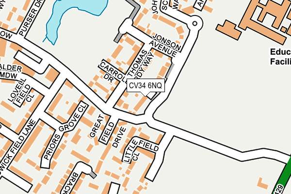 CV34 6NQ map - OS OpenMap – Local (Ordnance Survey)
