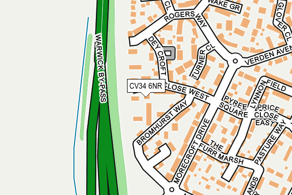 CV34 6NR map - OS OpenMap – Local (Ordnance Survey)