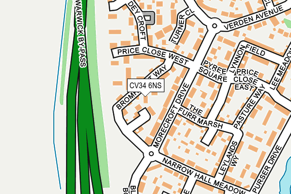 CV34 6NS map - OS OpenMap – Local (Ordnance Survey)