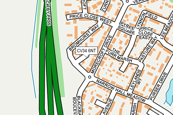 CV34 6NT map - OS OpenMap – Local (Ordnance Survey)