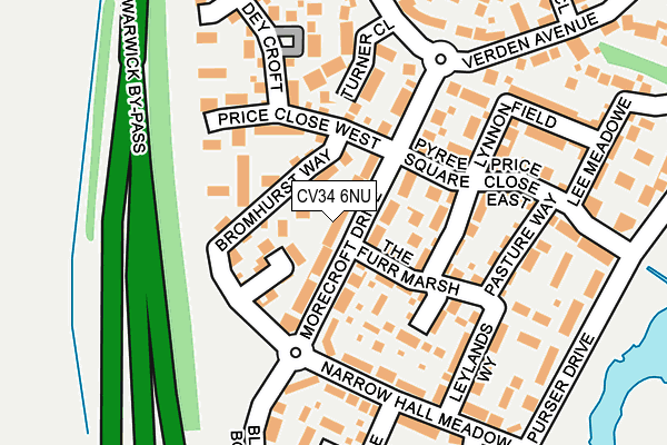 CV34 6NU map - OS OpenMap – Local (Ordnance Survey)