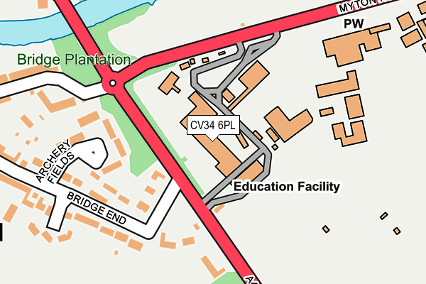 CV34 6PL map - OS OpenMap – Local (Ordnance Survey)