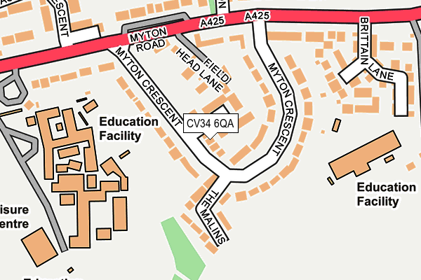 CV34 6QA map - OS OpenMap – Local (Ordnance Survey)