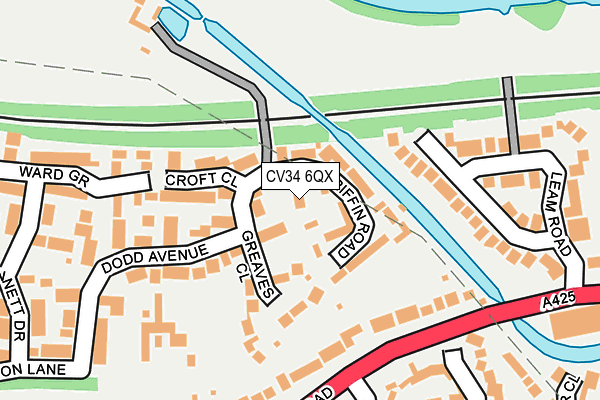 CV34 6QX map - OS OpenMap – Local (Ordnance Survey)