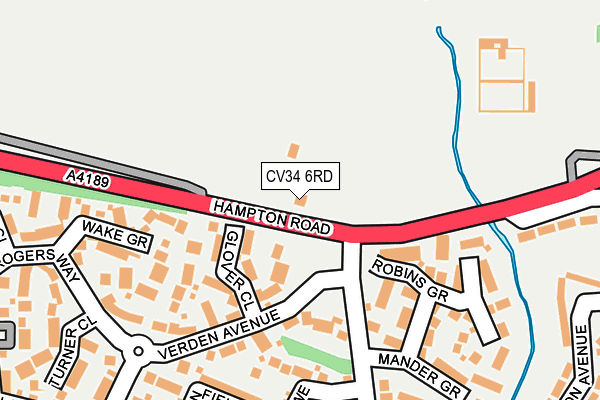 CV34 6RD map - OS OpenMap – Local (Ordnance Survey)