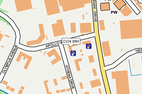 CV34 6RH map - OS OpenMap – Local (Ordnance Survey)
