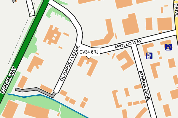 CV34 6RJ map - OS OpenMap – Local (Ordnance Survey)