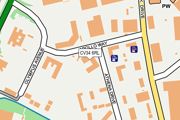 CV34 6RL map - OS OpenMap – Local (Ordnance Survey)