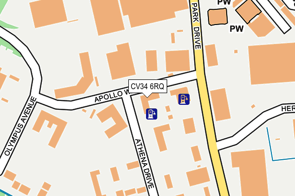 CV34 6RQ map - OS OpenMap – Local (Ordnance Survey)