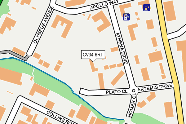 CV34 6RT map - OS OpenMap – Local (Ordnance Survey)