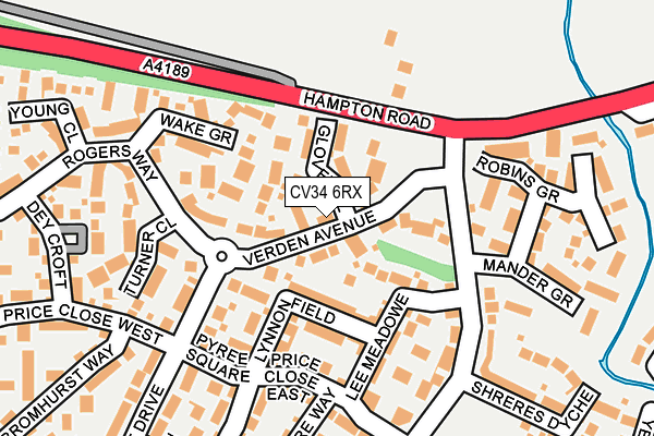 CV34 6RX map - OS OpenMap – Local (Ordnance Survey)