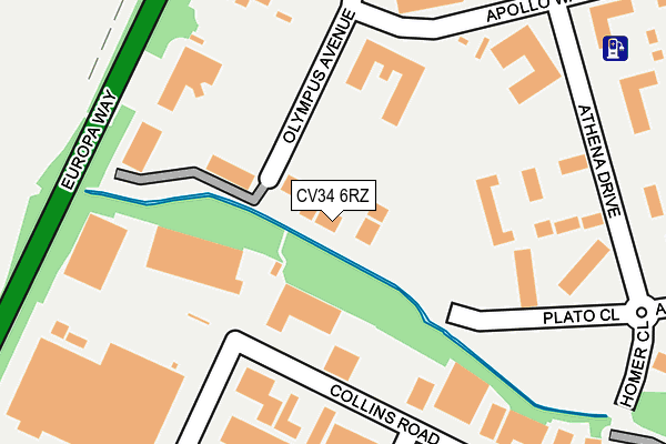 CV34 6RZ map - OS OpenMap – Local (Ordnance Survey)