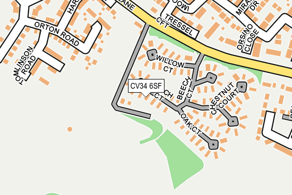 CV34 6SF map - OS OpenMap – Local (Ordnance Survey)