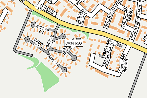 CV34 6SG map - OS OpenMap – Local (Ordnance Survey)