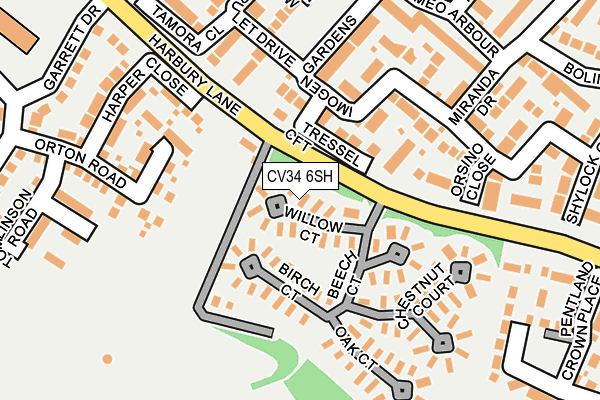 CV34 6SH map - OS OpenMap – Local (Ordnance Survey)