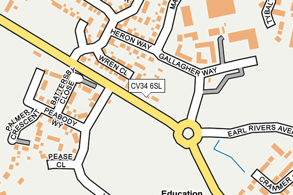 CV34 6SL map - OS OpenMap – Local (Ordnance Survey)