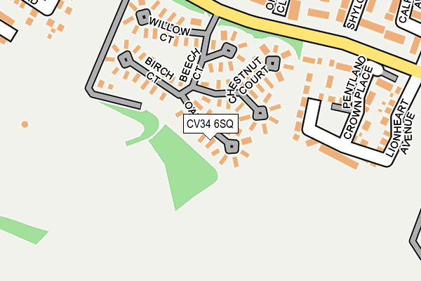 CV34 6SQ map - OS OpenMap – Local (Ordnance Survey)