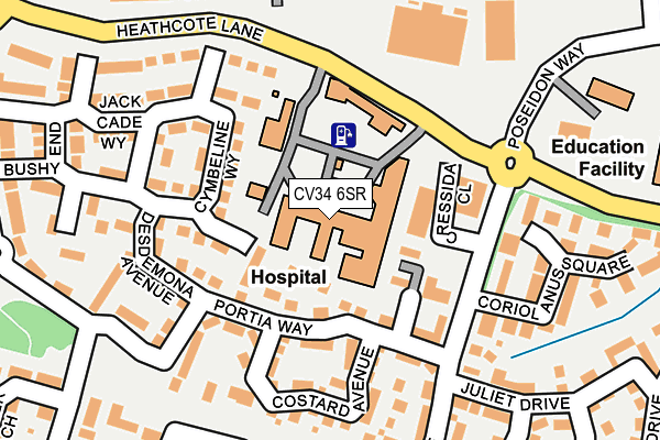CV34 6SR map - OS OpenMap – Local (Ordnance Survey)
