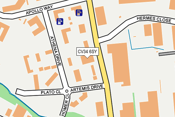 CV34 6SY map - OS OpenMap – Local (Ordnance Survey)