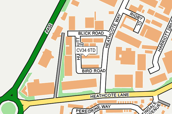 CV34 6TD map - OS OpenMap – Local (Ordnance Survey)