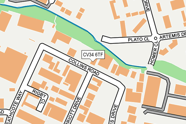 CV34 6TF map - OS OpenMap – Local (Ordnance Survey)