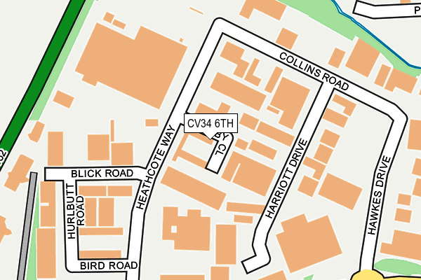 CV34 6TH map - OS OpenMap – Local (Ordnance Survey)