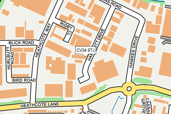 CV34 6TJ map - OS OpenMap – Local (Ordnance Survey)