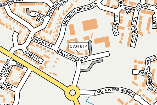 CV34 6TP map - OS OpenMap – Local (Ordnance Survey)