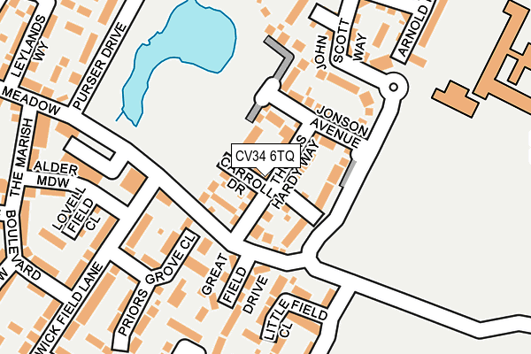CV34 6TQ map - OS OpenMap – Local (Ordnance Survey)