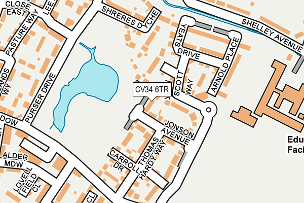 CV34 6TR map - OS OpenMap – Local (Ordnance Survey)