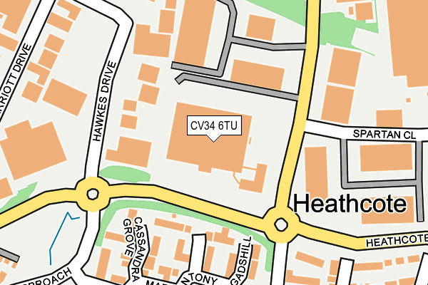 CV34 6TU map - OS OpenMap – Local (Ordnance Survey)
