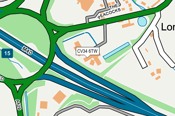 CV34 6TW map - OS OpenMap – Local (Ordnance Survey)