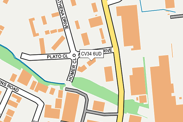 CV34 6UD map - OS OpenMap – Local (Ordnance Survey)