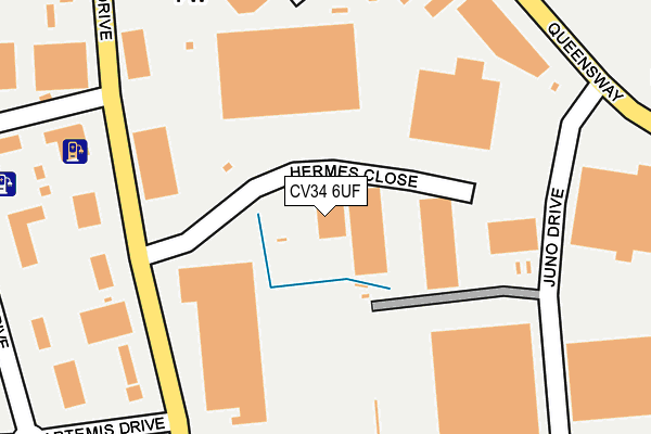 CV34 6UF map - OS OpenMap – Local (Ordnance Survey)
