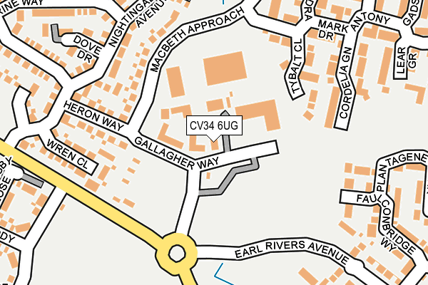CV34 6UG map - OS OpenMap – Local (Ordnance Survey)