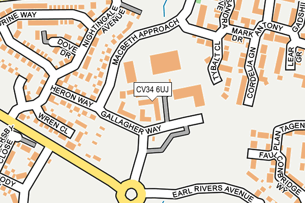 CV34 6UJ map - OS OpenMap – Local (Ordnance Survey)