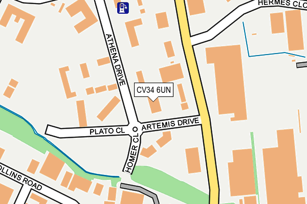 CV34 6UN map - OS OpenMap – Local (Ordnance Survey)