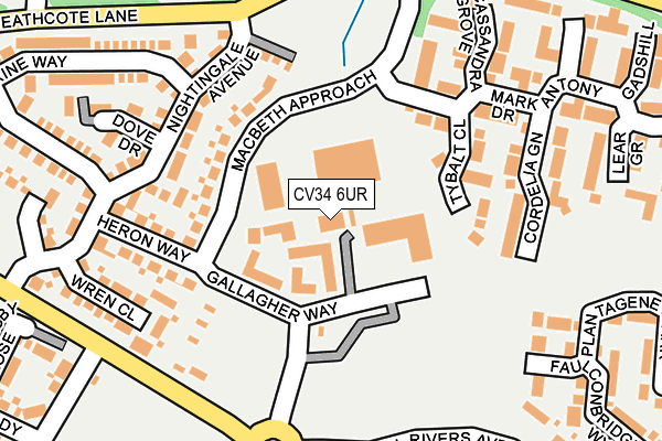 CV34 6UR map - OS OpenMap – Local (Ordnance Survey)