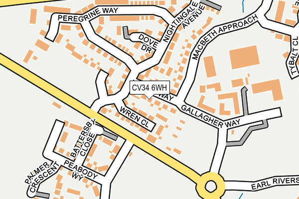 CV34 6WH map - OS OpenMap – Local (Ordnance Survey)