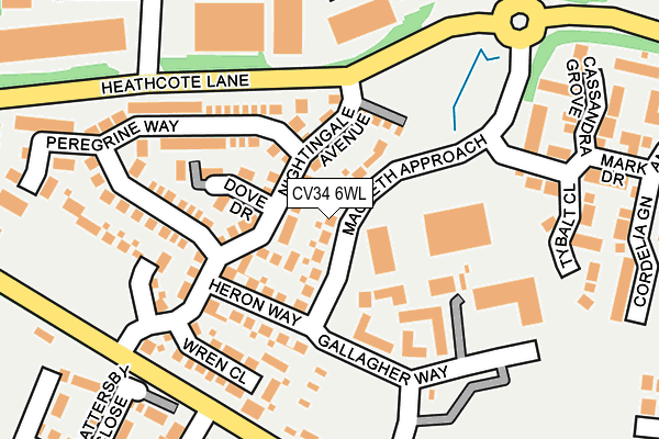 CV34 6WL map - OS OpenMap – Local (Ordnance Survey)
