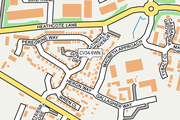 CV34 6WN map - OS OpenMap – Local (Ordnance Survey)