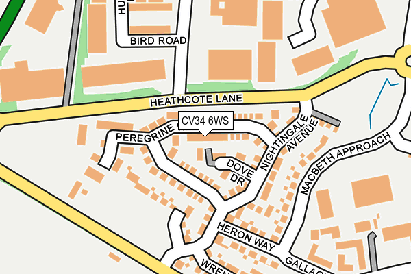 CV34 6WS map - OS OpenMap – Local (Ordnance Survey)
