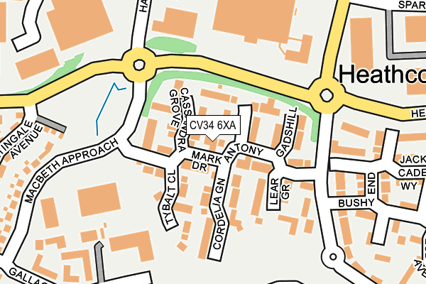 CV34 6XA map - OS OpenMap – Local (Ordnance Survey)